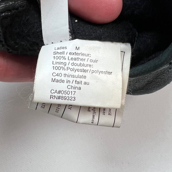 Leather Roots Black Thinsulate Women's Gloves Medium Black Driving gloves - Picture 6 of 9